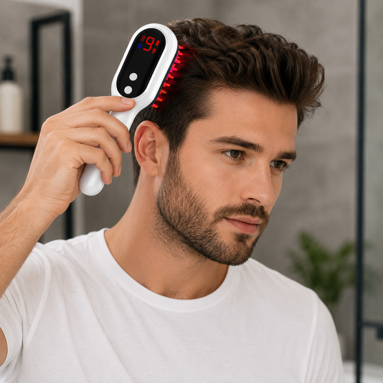 red light therapy scalp massager