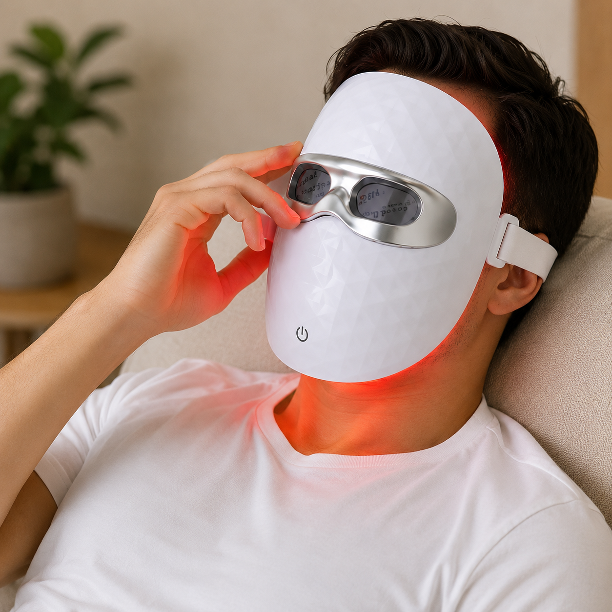 red light facial beauty mask