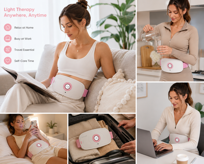 heated waist belt for menstrual relief