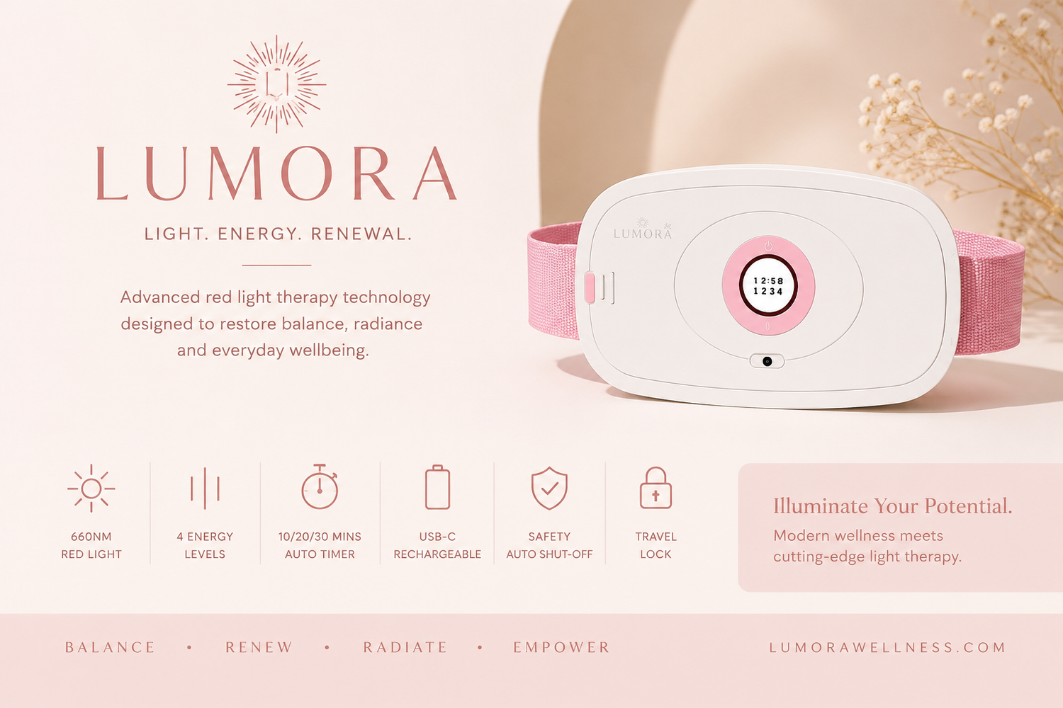 heated waist belt for menstrual relief
