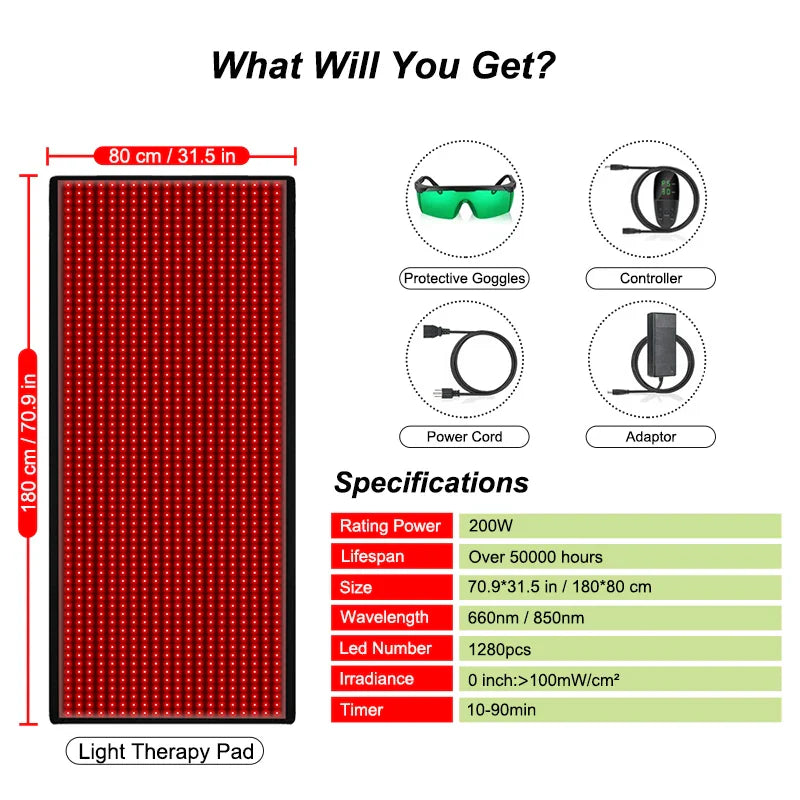 Relaxing Red Light Therapy Mat